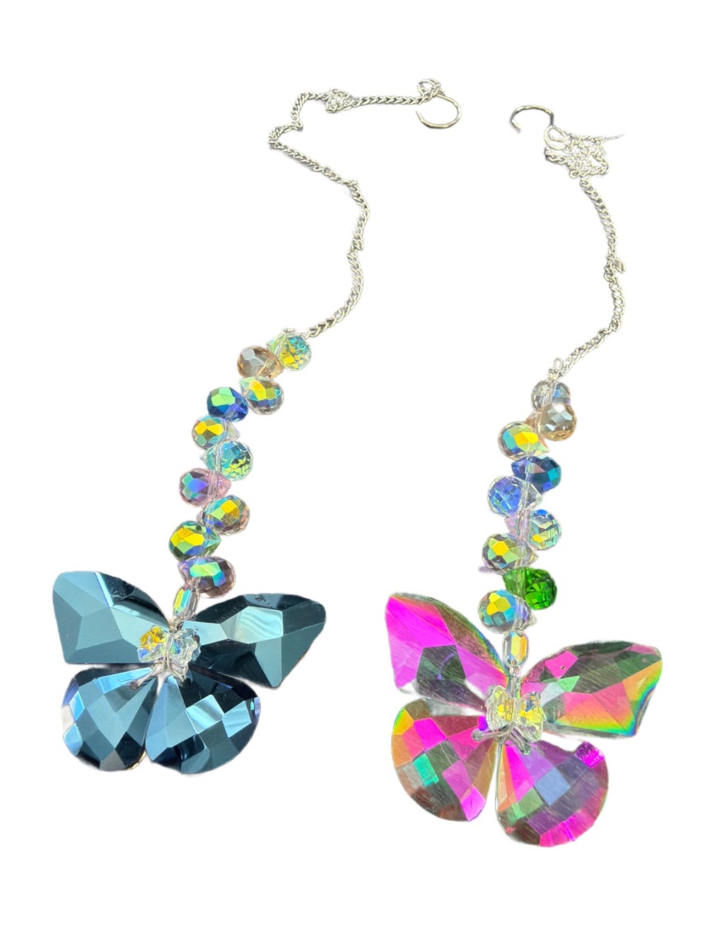 NEW  Butterfly sun catchers in Pink & Blue